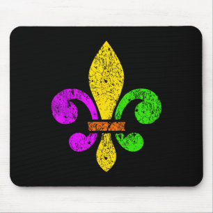 Lilie Mardi Gras Funny Top New Orleans Wome Mousepad