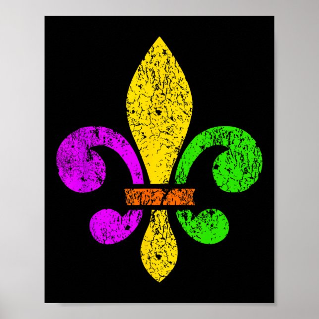 Lilie Mardi Gras Funny Top New Orleans Wome Poster (Vorne)