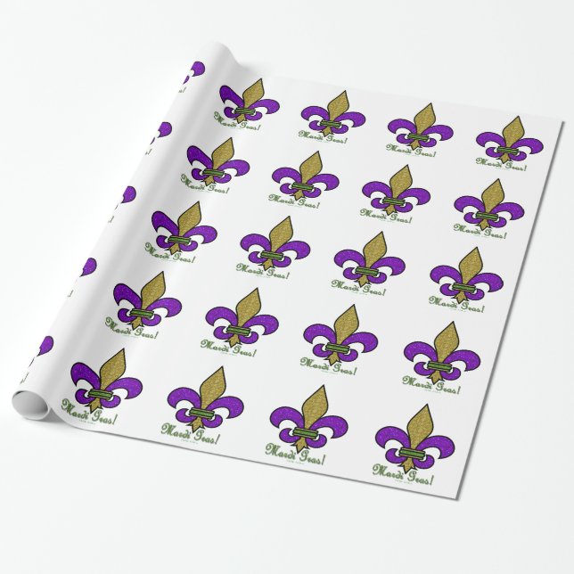 Lilie Mardi Gras Geschenkpapier (Ungerollt)