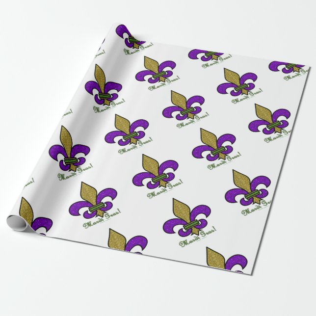 Lilie Mardi Gras Geschenkpapier (Ungerollt)
