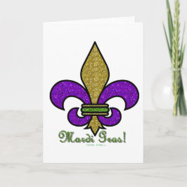Lilie Mardi Gras Karte