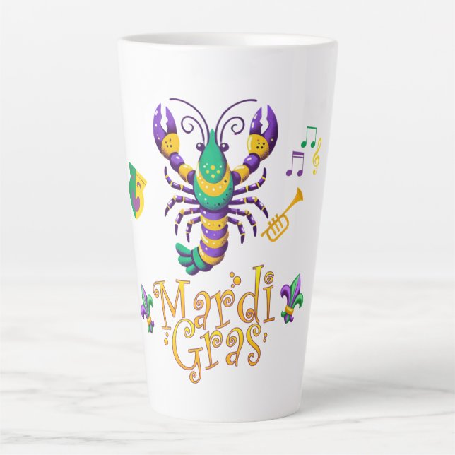 Lilie Mardi Gras Milchtasse (Vorderseite)