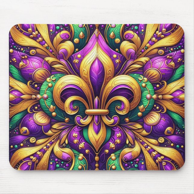 Lilie Mardi gras Mousepad (Vorne)