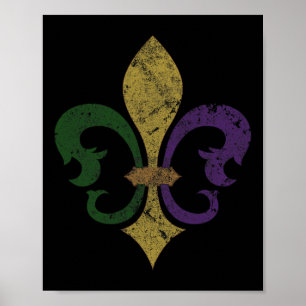 Lilie Mardi Gras New Orleans Women Yo Poster