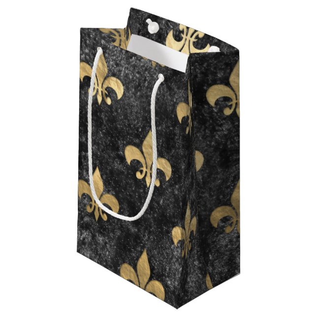 Lilie Mardi Gras Orleans Kleine Geschenktüte (Vorderseite Schrägansicht)