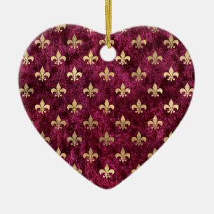 Lilie Mardi Gras Orleans Muster Keramik Ornament