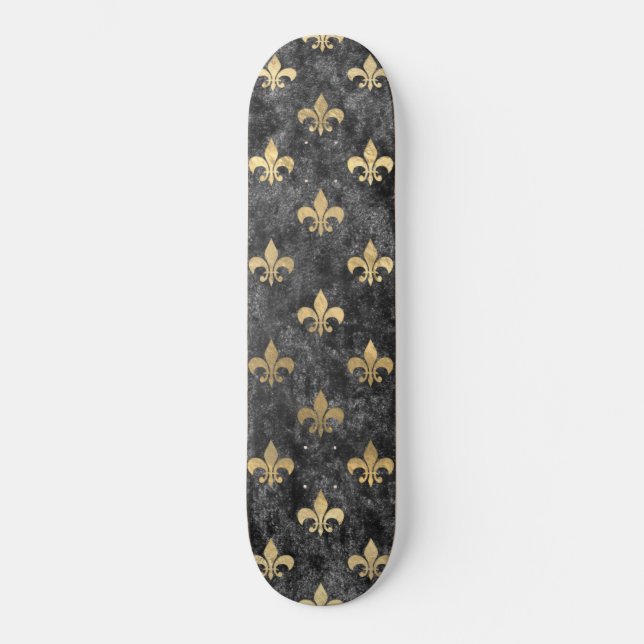 Lilie Mardi Gras Orleans Skateboard (Vorderseite)