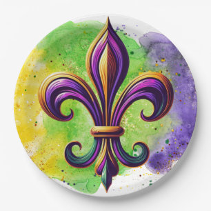Lilie Mardi Gras Pappteller