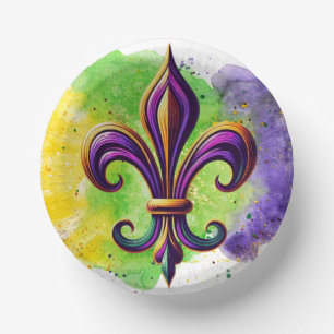 Lilie Mardi Gras Pappteller