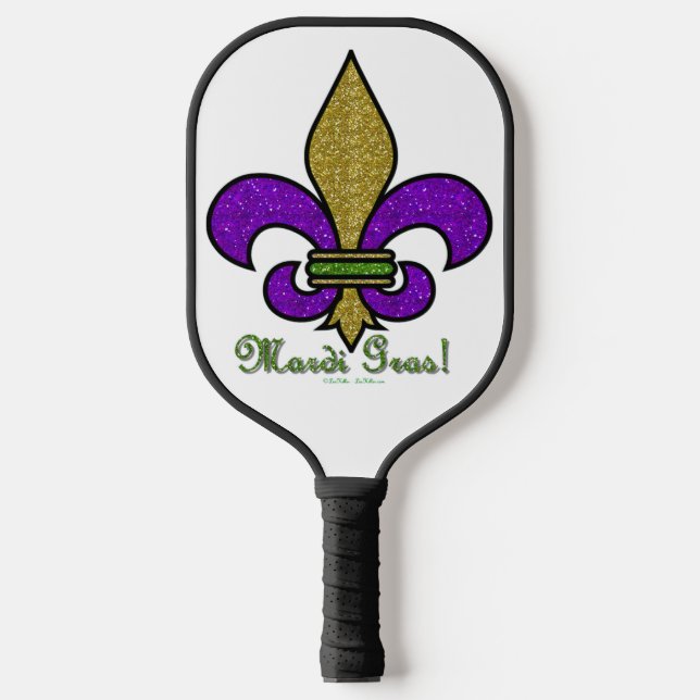 Lilie Mardi Gras Pickleball Schläger (Vorderseite)