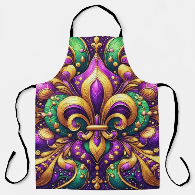 Lilie Mardi gras Schürze (Vorderseite)