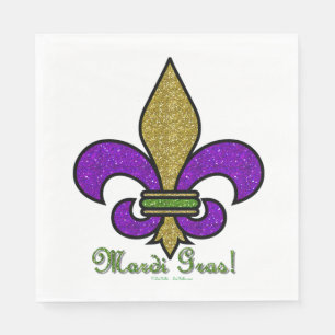 Lilie Mardi Gras Serviette