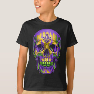 Lilie Mardi Gras Skulls Men Women Girls Boy T-Shirt