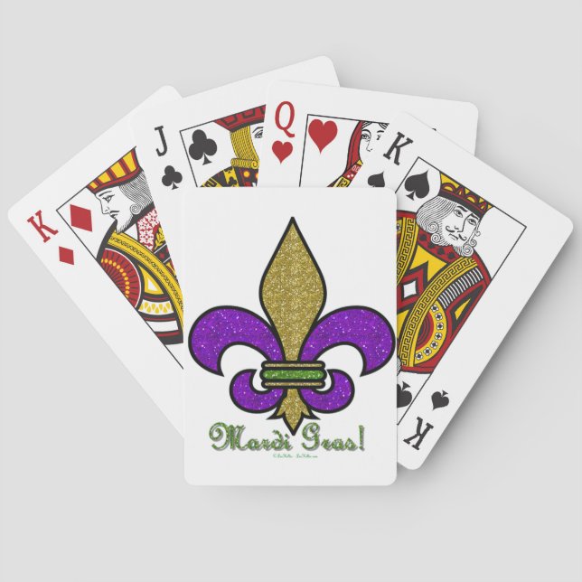 Lilie Mardi Gras Spielkarten (Rückseite)