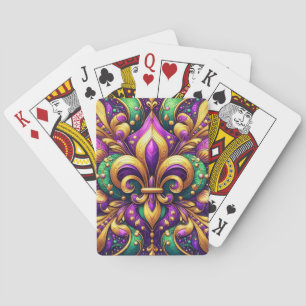 Lilie Mardi gras Spielkarten