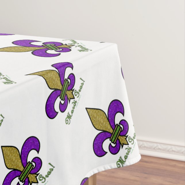 Lilie Mardi Gras Tischdecke (Beispiel)