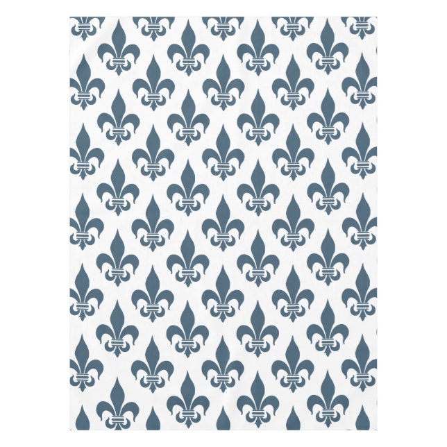 Lilie: Marine-Blau Tischdecke (Vorderseite)