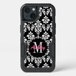 Lilie Monogram Damask Muster