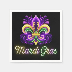 Lilie Neon Mardi Gras Serviette