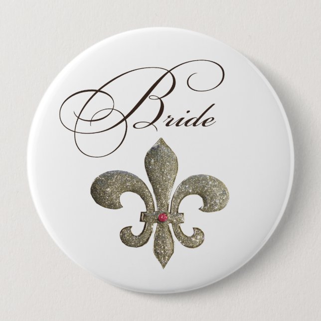 Lilie NOLA-Braut Bling Button (Vorderseite)