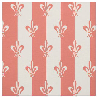 Lilie Off White & Terra Cotta Red Stoff