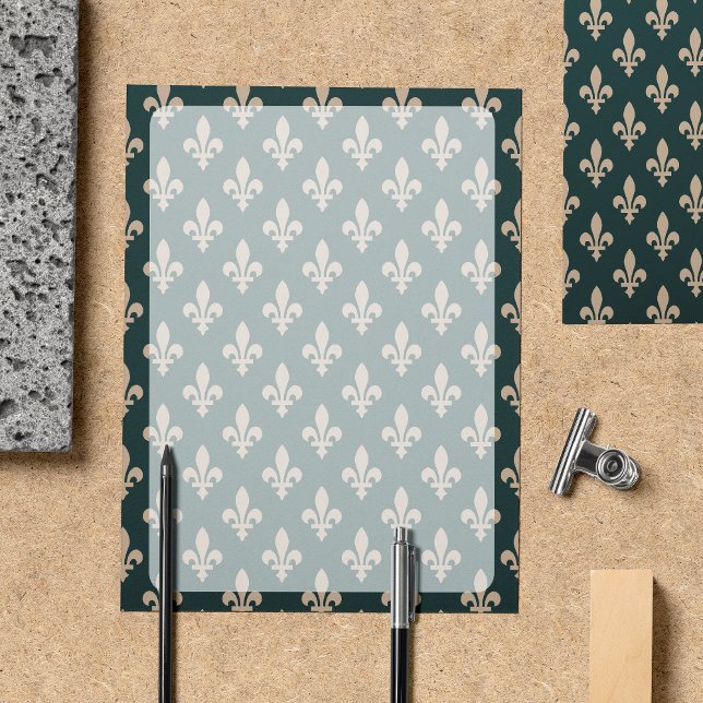 Lilie Pattern, Französisch, Royal, Cream, Green (Von Creator hochgeladen)