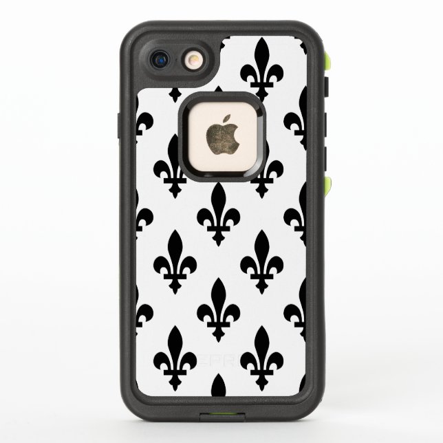Lilie Pattern, Royal French, Black on White (Rückseite)