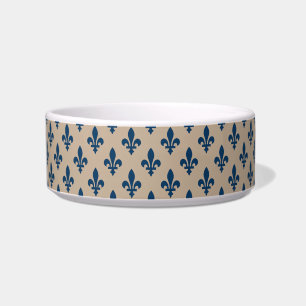 Lilie Pattern, Royal French Blue on Cream Napf