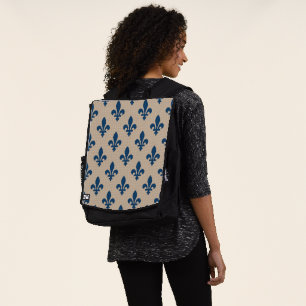 Lilie Pattern, Royal French Blue on Cream Rucksack