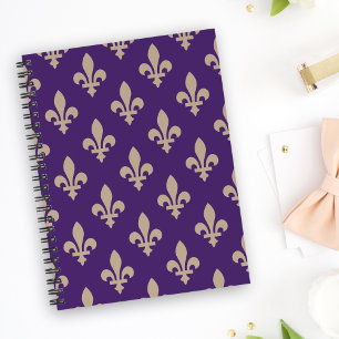 Lilie Pattern, Royal French Cream auf Lila Planer