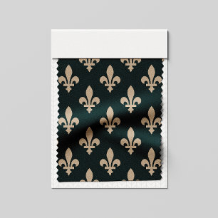 Lilie Pattern, Royal French Cream on Green Stoff