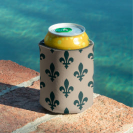 Lilie Pattern, Royal French Green on Cream Dosenkühler