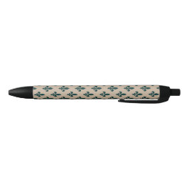 Lilie Pattern, Royal French Green on Cream Kugelschreiber
