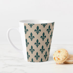 Lilie Pattern, Royal French Green on Cream Milchtasse