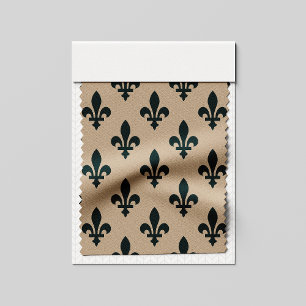 Lilie Pattern, Royal French Green on Cream Stoff