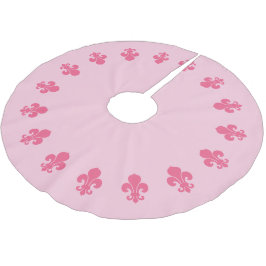 Lilie Pink Brushed Polyester Tree Skirt Weihnachtsbaumdecke