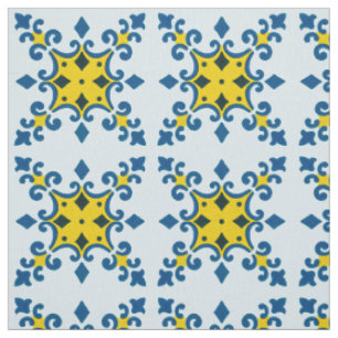 Lilie portugiesisch Azulejo Diamond Shape Stoff