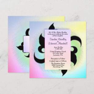 Lilie Rainbow Wedding Einladung