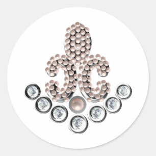 Lilie Runder Aufkleber