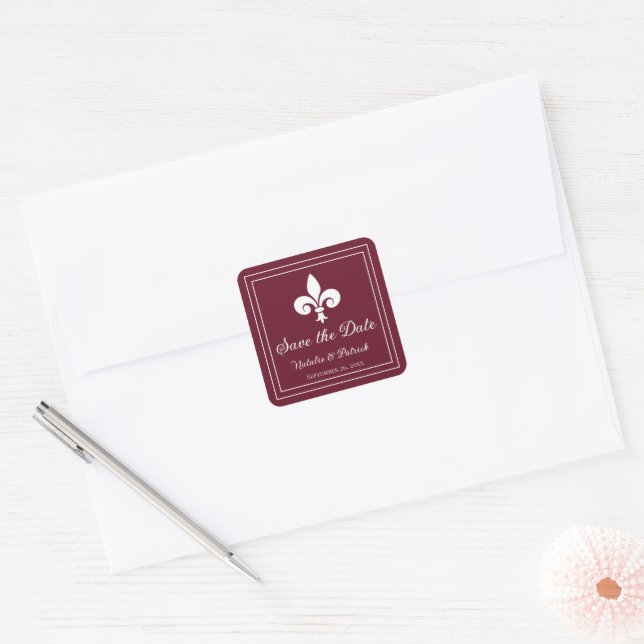 Lilie Save the Date Stickers (Umschlag)
