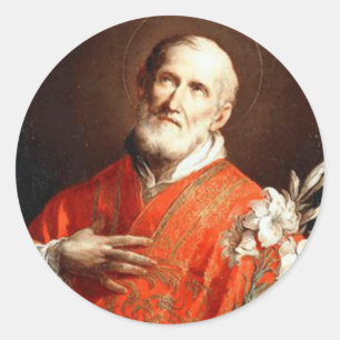 Lilie St Philip Neri Runder Aufkleber