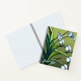 Lilie, Tal, grün, weiß, Blume, Blumen, Blüten Notizbuch