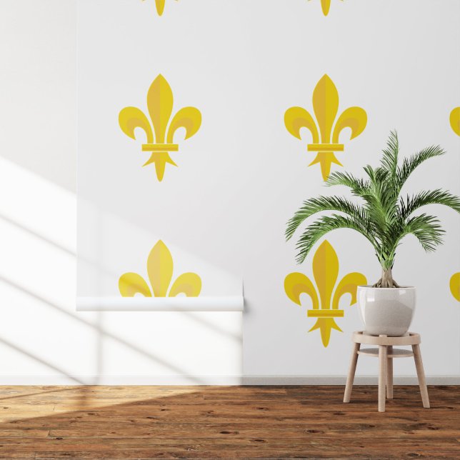 Lilie Tapete (Gold Fleur de Lis Wallpaper)