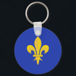 Lilie über Royal Blue Schlüsselanhänger<br><div class="desc">Lilie gilt als Glücksbringer: Dieser Schlüsselanhänger könnte ein schönes Geschenk mit königsblauen Hintergrund sein!</div>