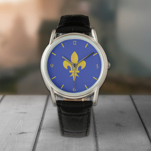 Lilie über Royal Blue Watch Armbanduhr