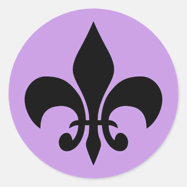 Lilie Violet Round Sticker (Vorderseite)