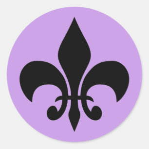 Lilie Violet Round Sticker