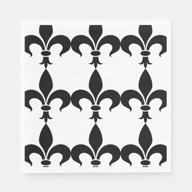 Lilie zum Thema französisches Party - Napkins Serviette (Vorderseite)