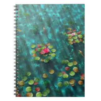 Lilien auf dem WasserNotebook Notizblock