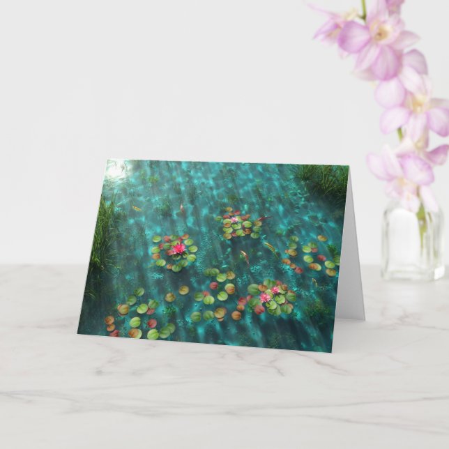 Lilien auf der Wasserkarte Karte (Orchidee)